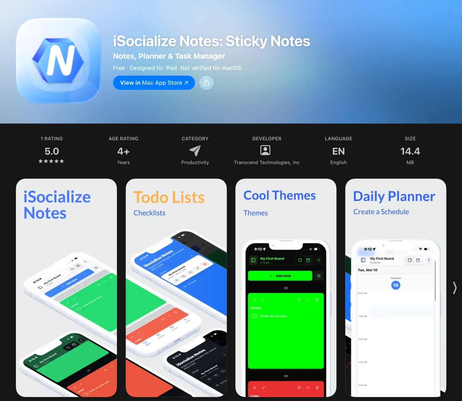 iSocialize Notes: Sticky Notesの開発実績