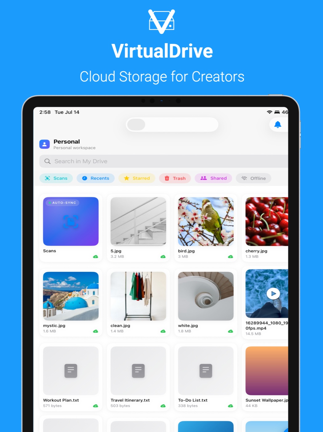 VirtualDrive - Cloud & Backup project showcase