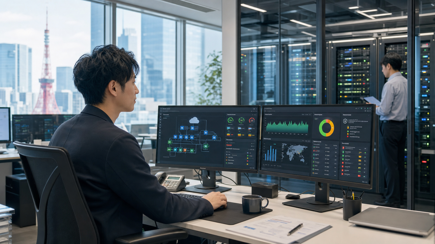 Japanese IT engineer operating cloud infrastructure, networks, monitoring, security, and user support systems for a career in Japan