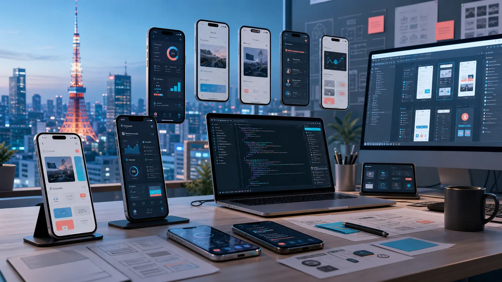 App development request checklist for Japan covering cost, iOS Android scope, backend, App Store review, and operations
